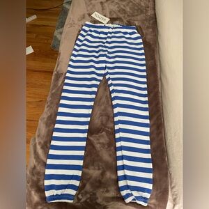 Wildfox Blue and White Striped Joggers